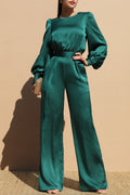 Jumpsuit Verde Esmeralda Satin Luxe
