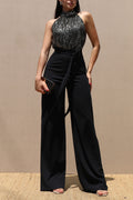Jumpsuit Black Sparkle Halter