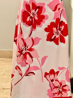 PINK FLOWER MIDI DRESS