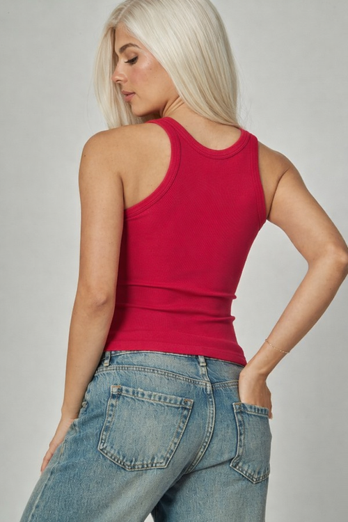BASIC TANK TOP SEAMLESS RED