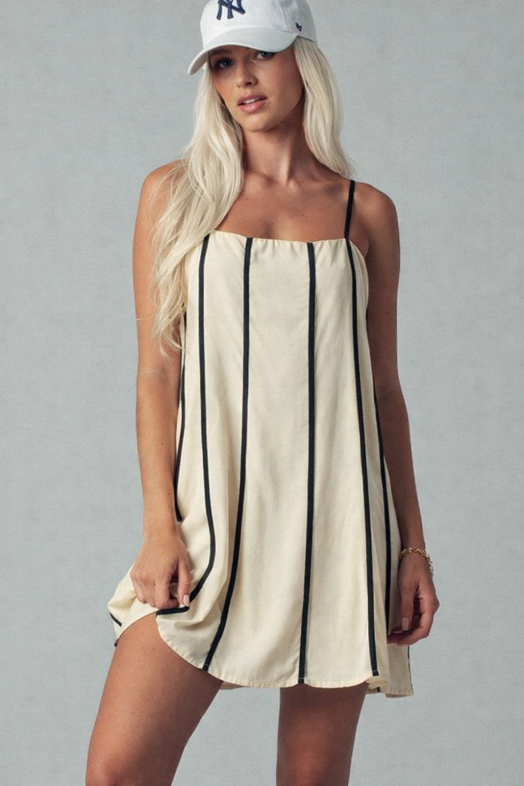 MINI DRESS STRIPES BLACK